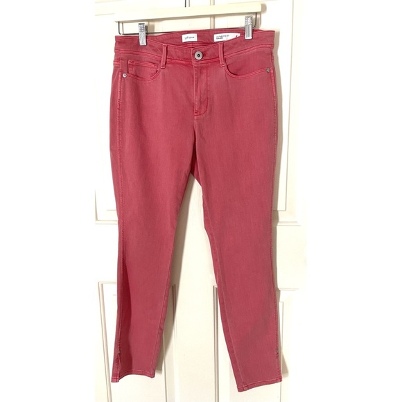 J. Jill Denim - J. Jill Denim Pink Authentic Fit Slim Ankle Cropped Midrise Jeans Spring  6